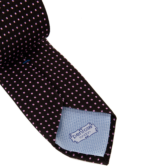 PENROSE BLACK, PINK CLASSIC TIE | MENS - Picture 4 of 4